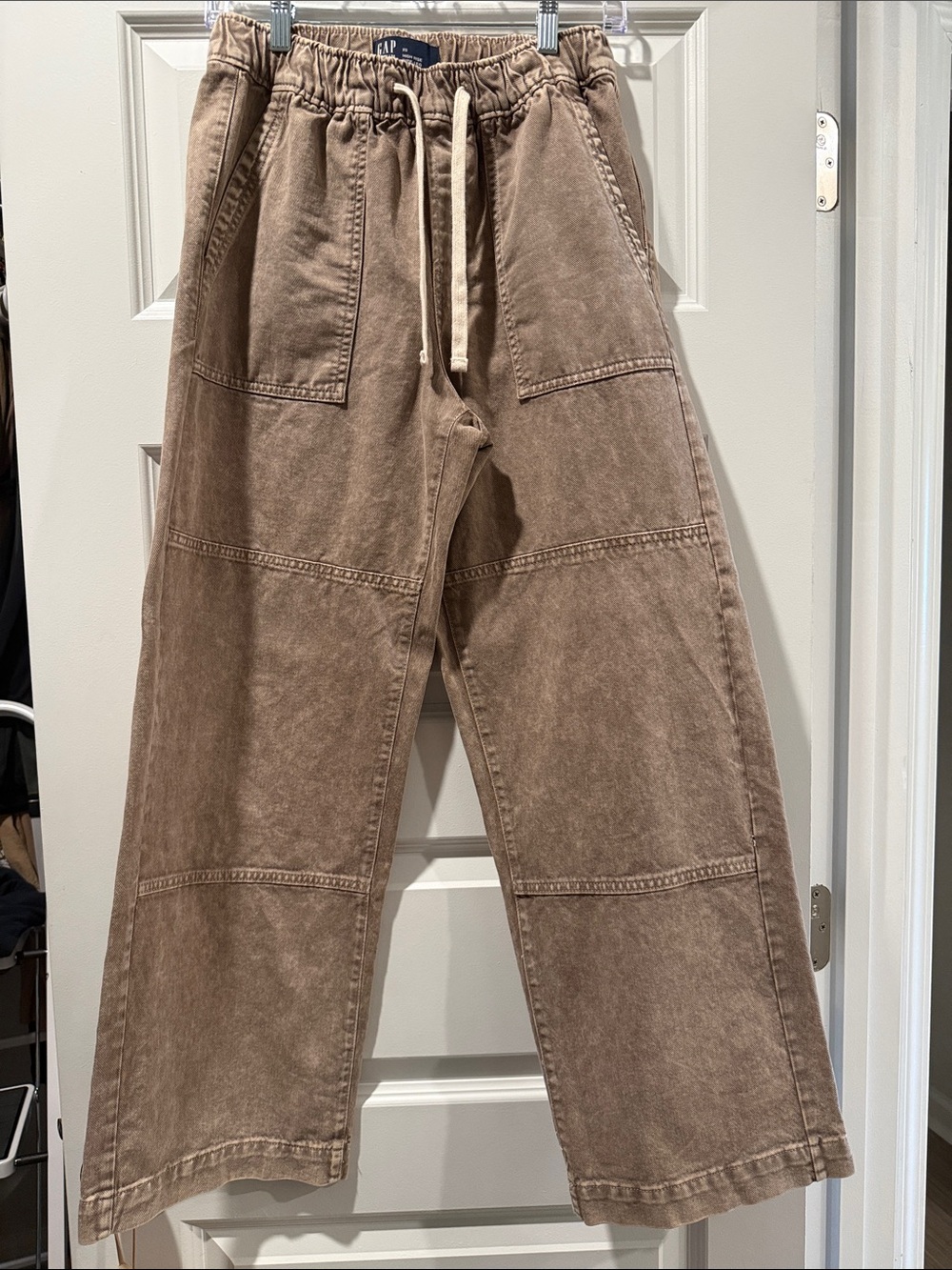 Women’s Drawstring Wide-Leg Pants in Brown